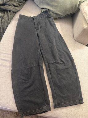 Urban Outfitters Barrel Sweatpants Button Fly Washed Charcoal Gray - xxs